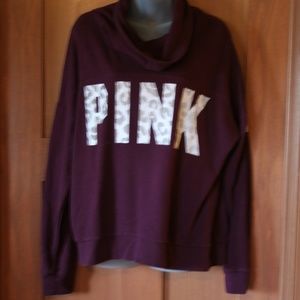 PINK Cowl Neck Sweatshirt